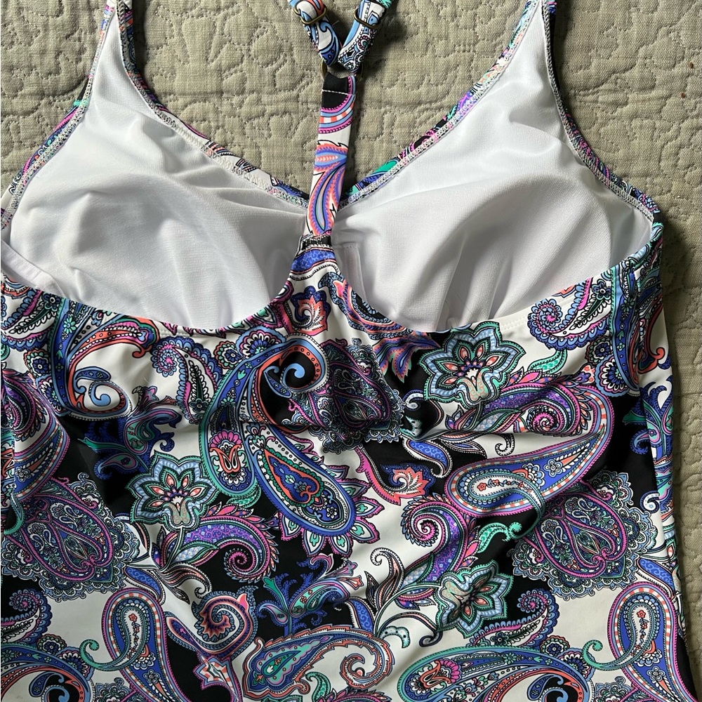Island Escape Vibrant Paisley Tankini ~ 12 - Picture 4 of 4
